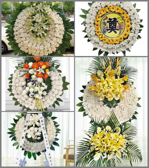云南昆明富民县款庄乡花圈速递